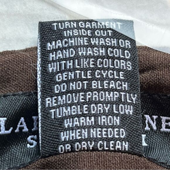 Larry Levine Stretch pants Size 10 Chocolate NWT 5 pockets belt loops - Picture 7 of 11